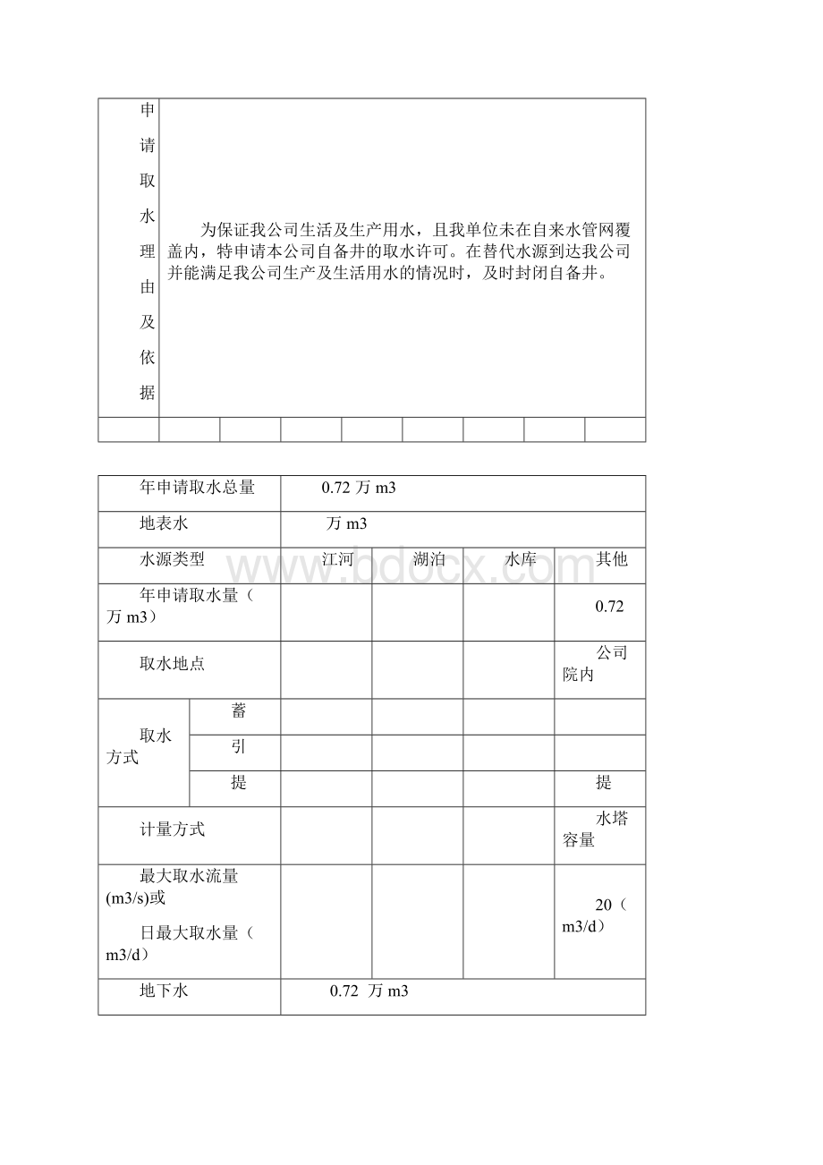 取水许可申请书范本.docx_第2页