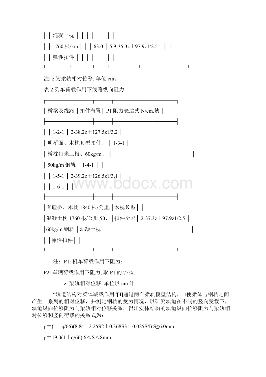 高速铁路桥上无缝线路附加力的研究中国铁道科学第41期199709.docx_第3页