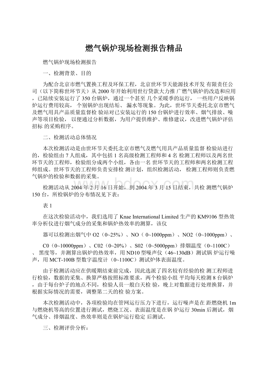 燃气锅炉现场检测报告精品.docx_第1页