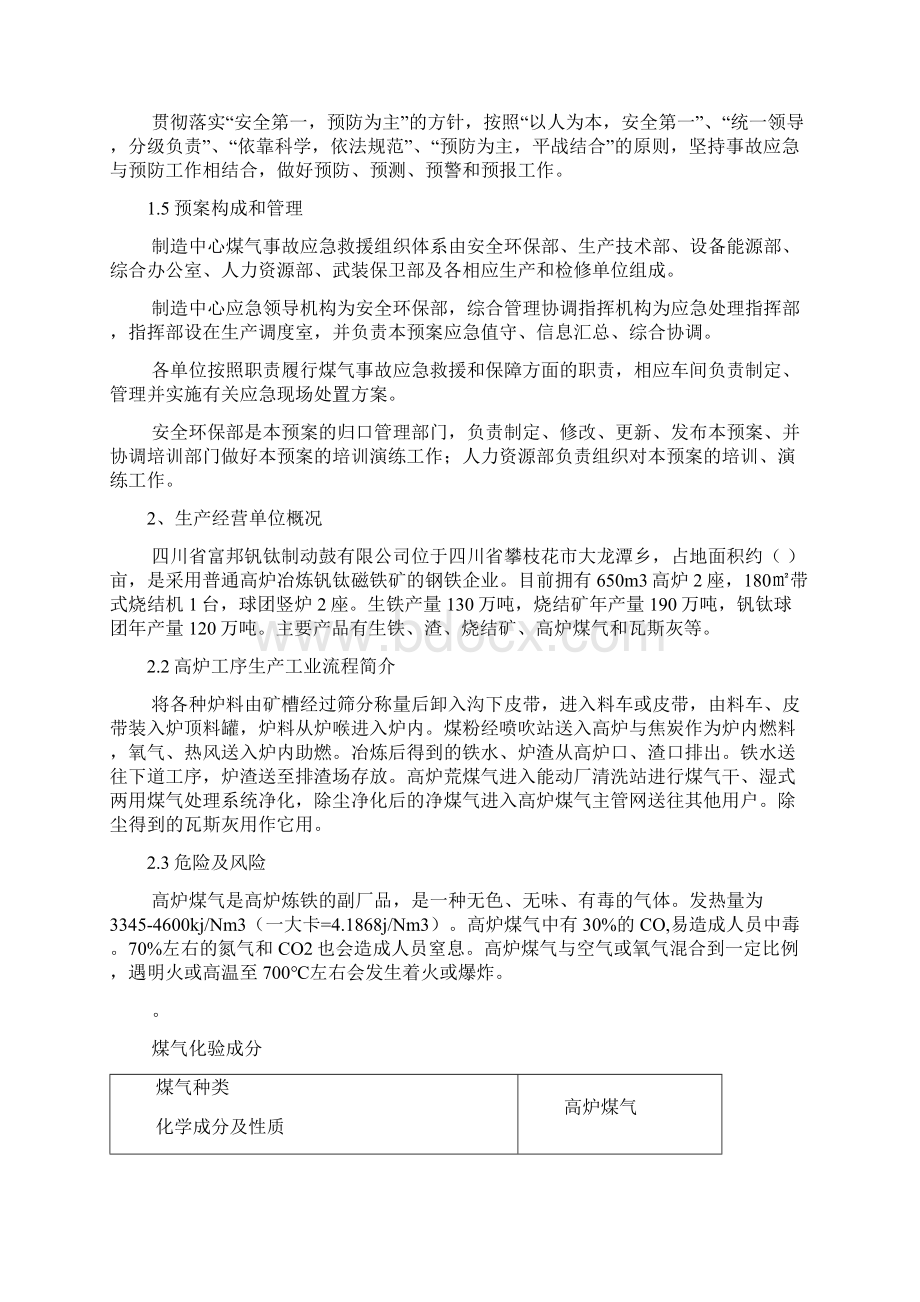 煤气CO中毒事故应急救援预案.docx_第2页