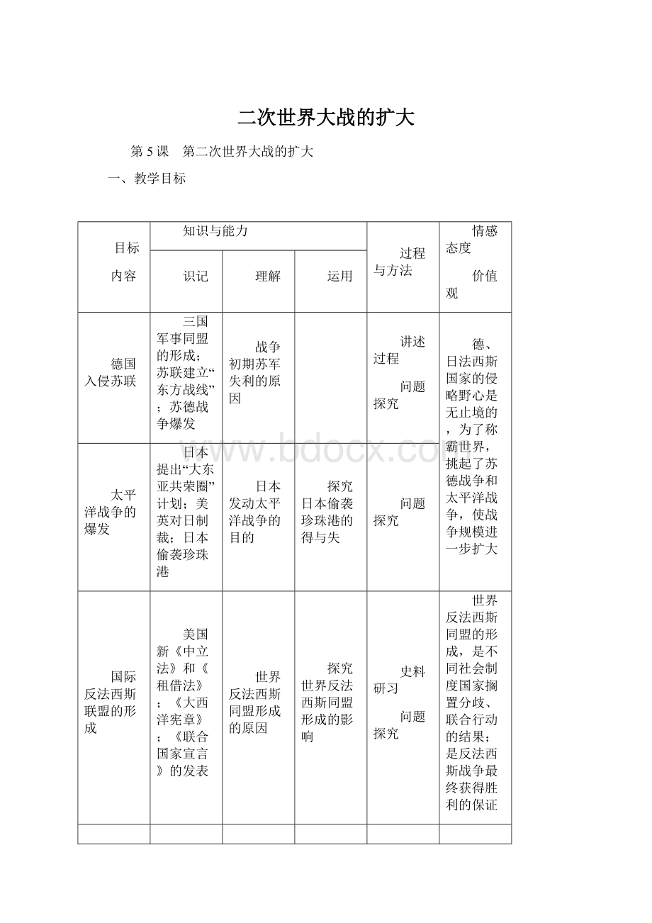 二次世界大战的扩大.docx_第1页