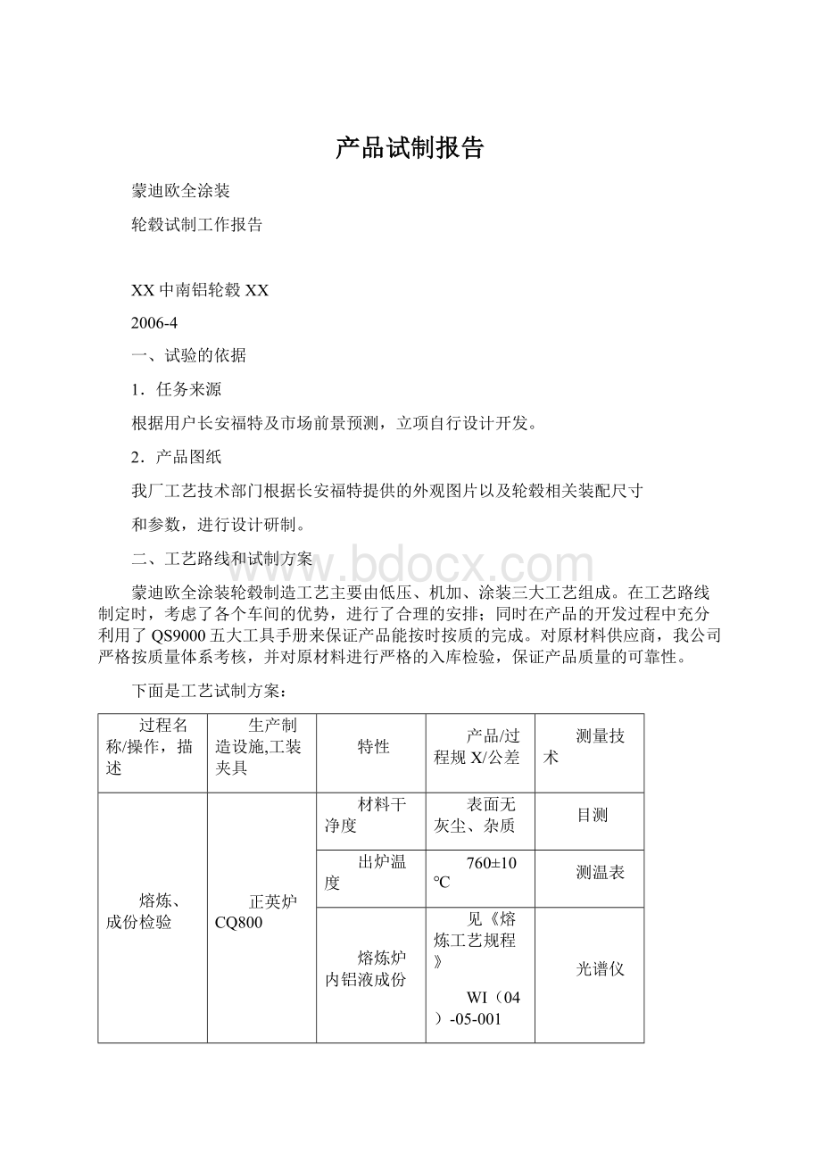 产品试制报告.docx_第1页