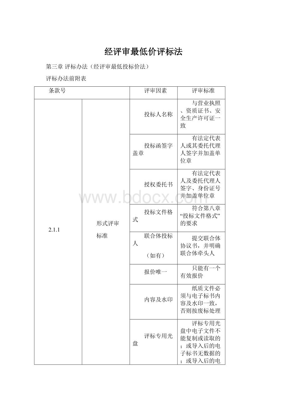 经评审最低价评标法.docx