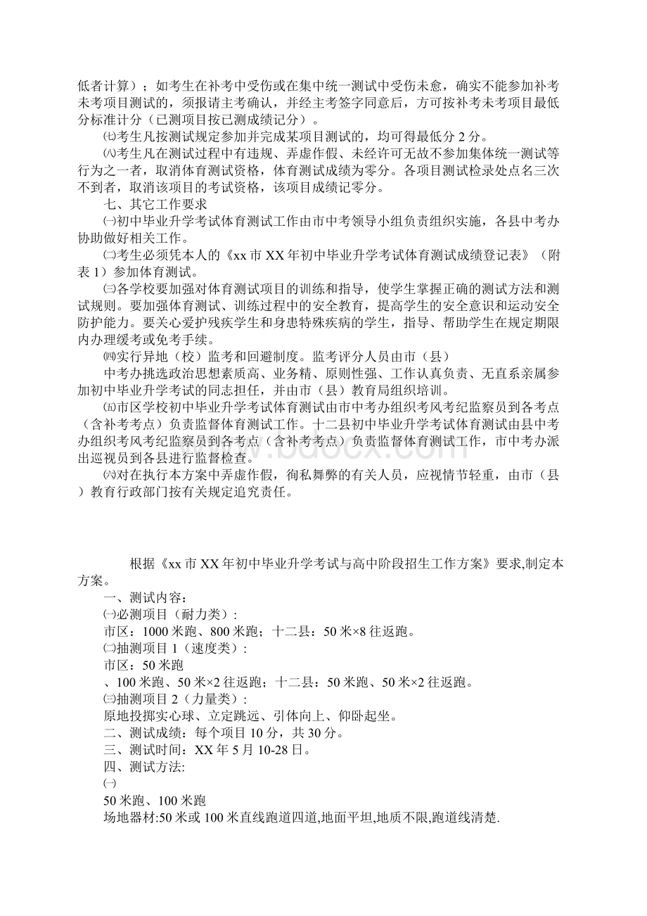 某年初中毕业升学考试体育测试方案.docx_第3页