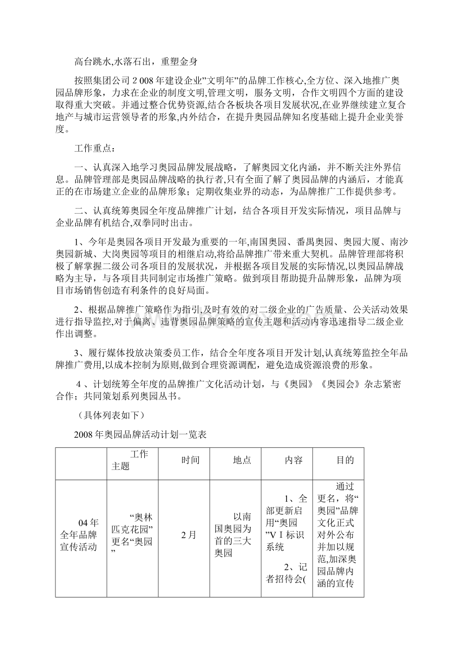 奥园地产集团品牌管理工作计划书33112922.docx_第2页