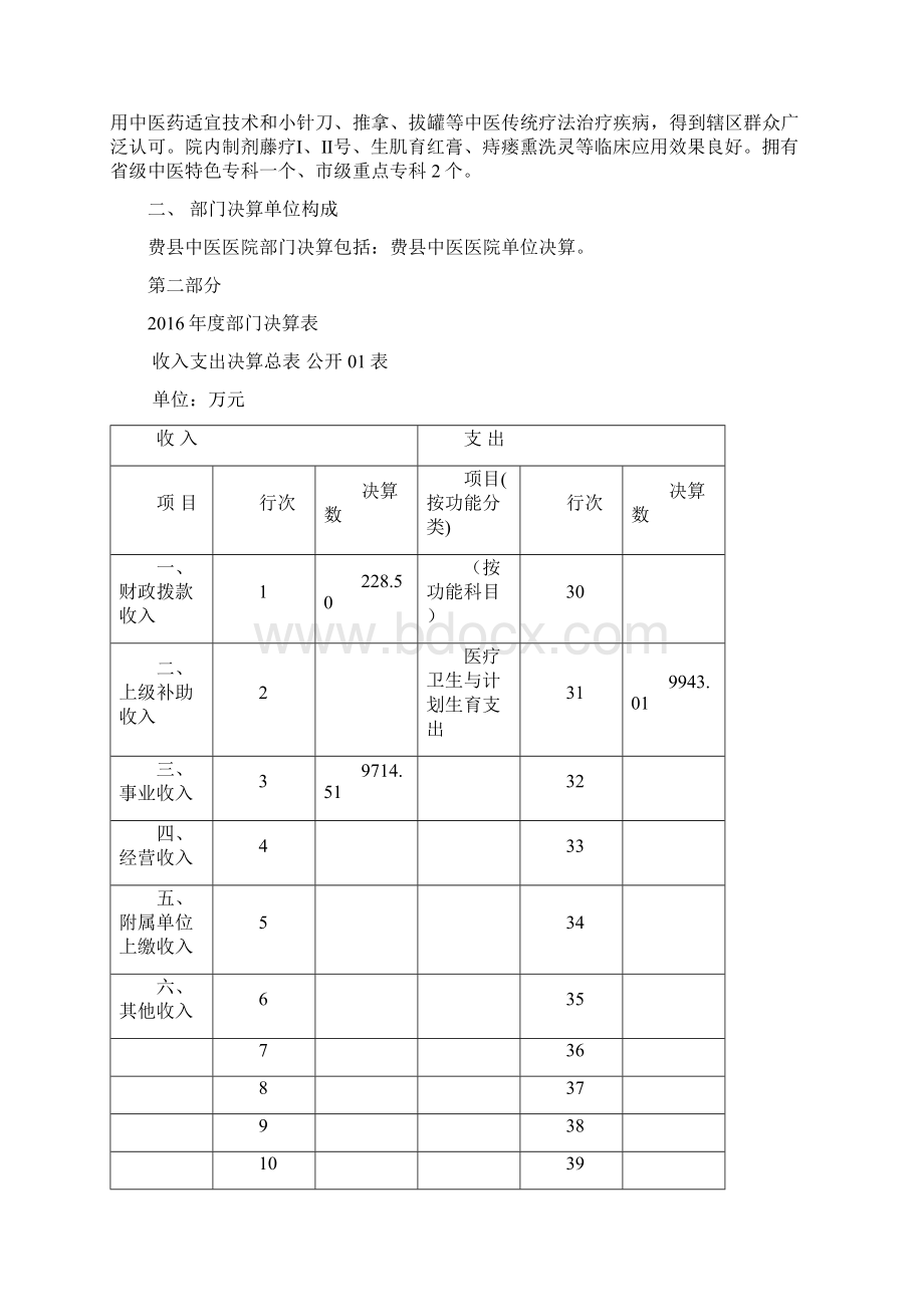 费中医医院部门决算.docx_第2页