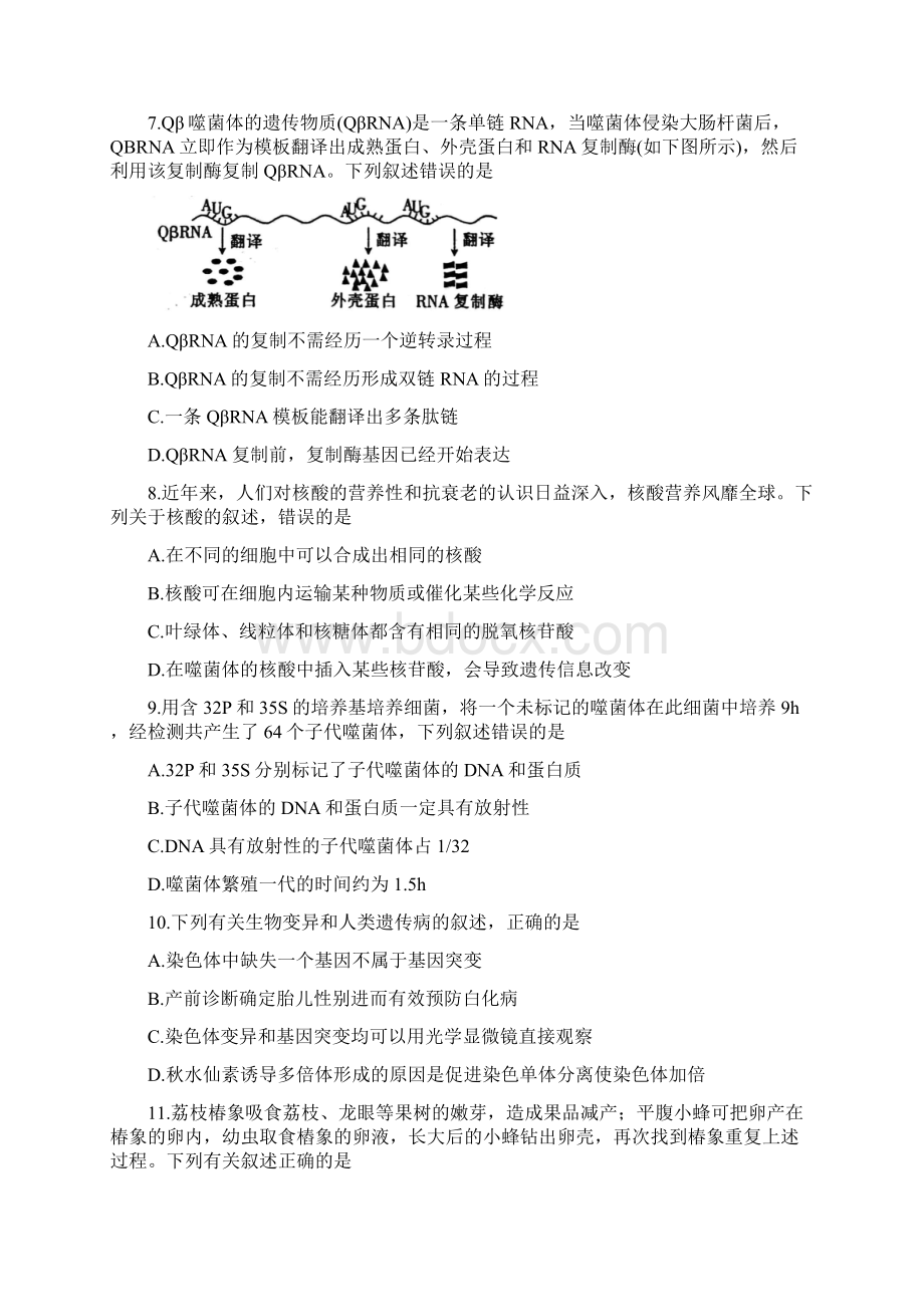 届辽宁省高三下学期普通高等学校招生全国统一考试临门一卷一 生物.docx_第3页