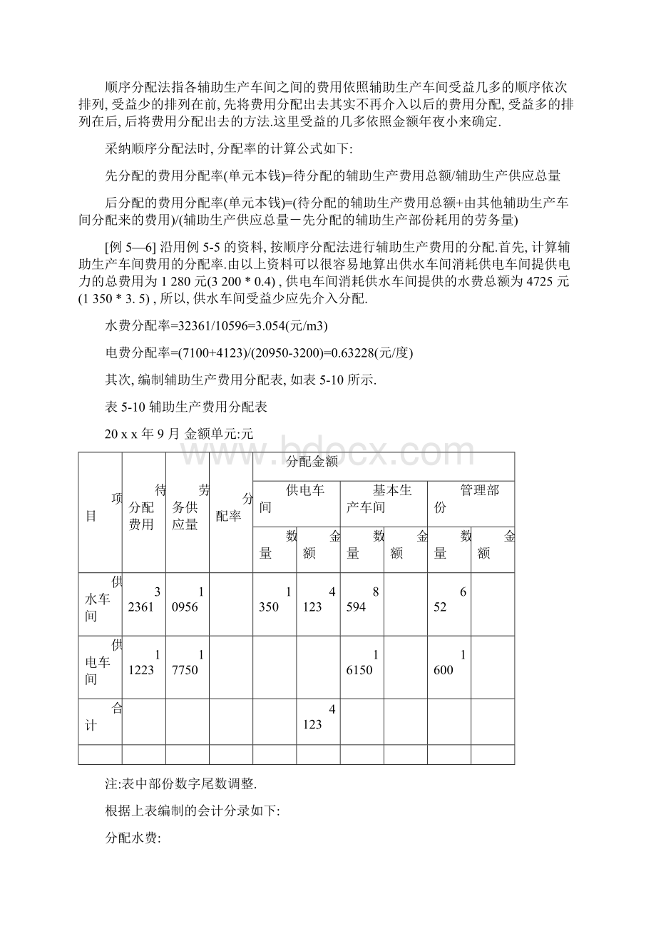 辅助生产费用的分配5种分配方法 例题.docx_第3页