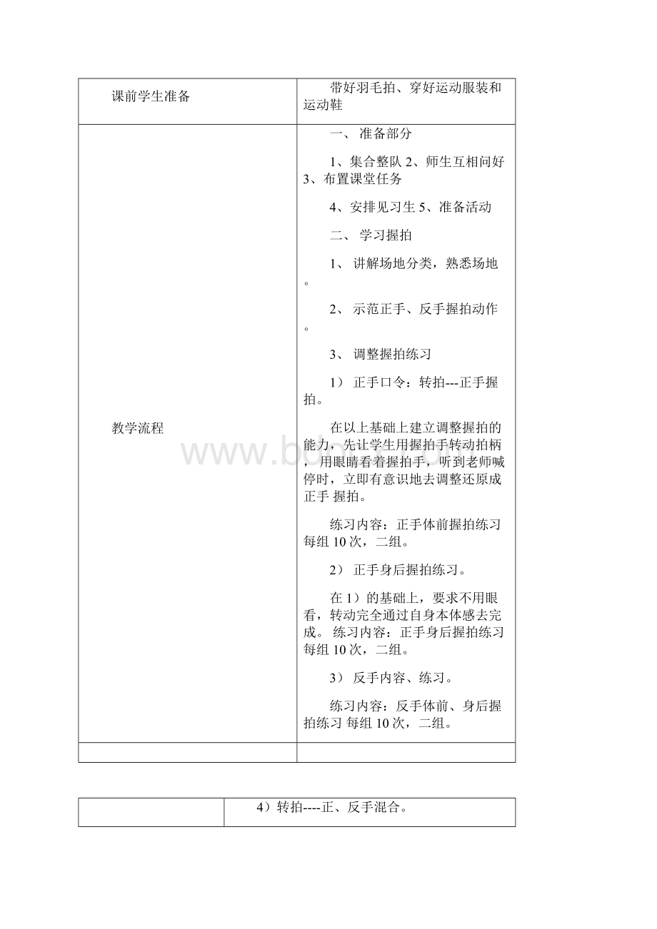 羽毛球教学计划及教案.docx_第3页