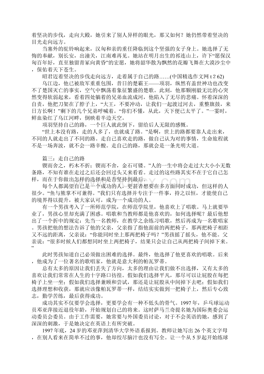 走自己的路精选作文2.docx_第2页