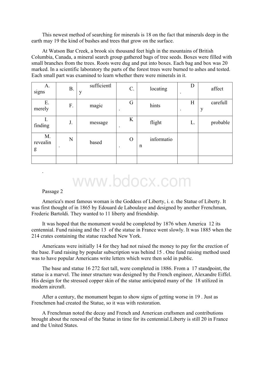 大学英语四级考试15选10专项训练.docx_第2页