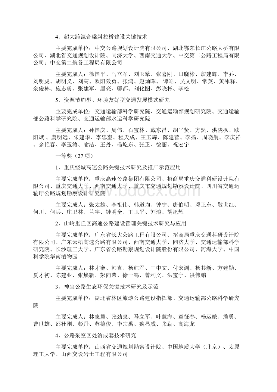 度中国公路学会科学技术奖评审结果.docx_第2页