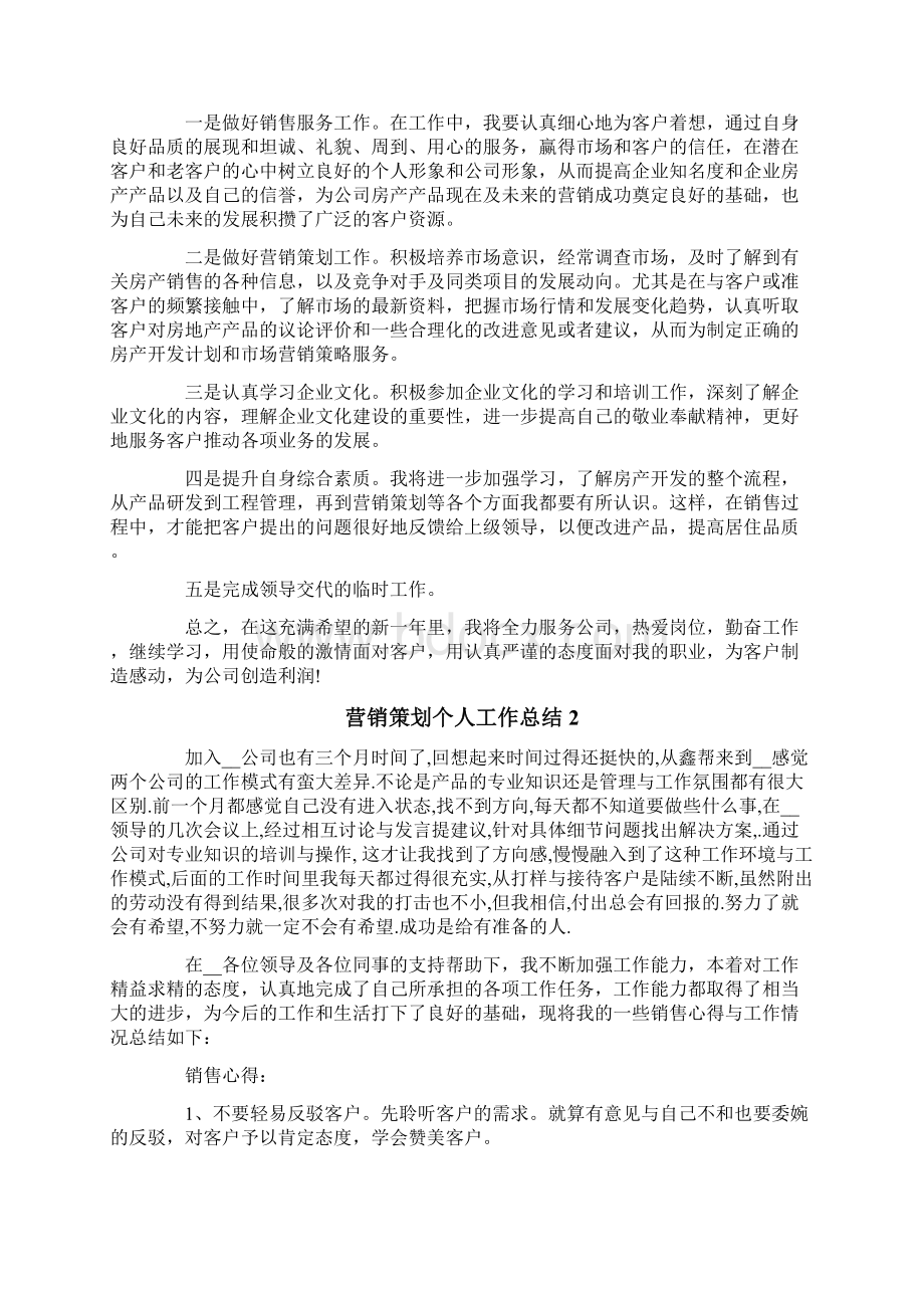 营销策划个人工作总结.docx_第3页