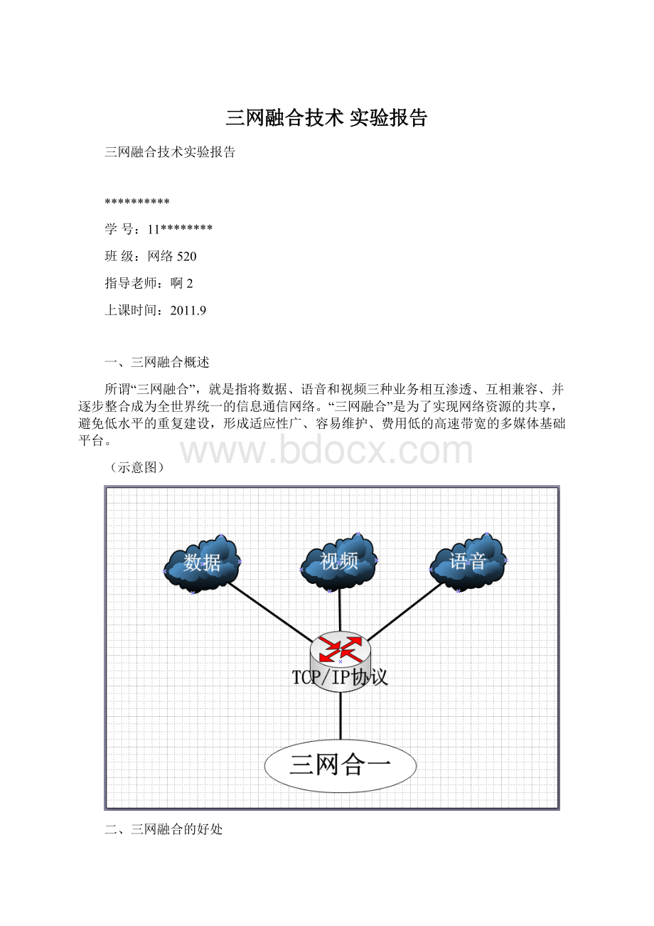 三网融合技术 实验报告.docx