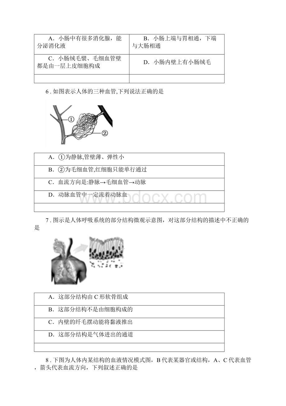 南宁市版七年级月考生物试题C卷.docx_第2页