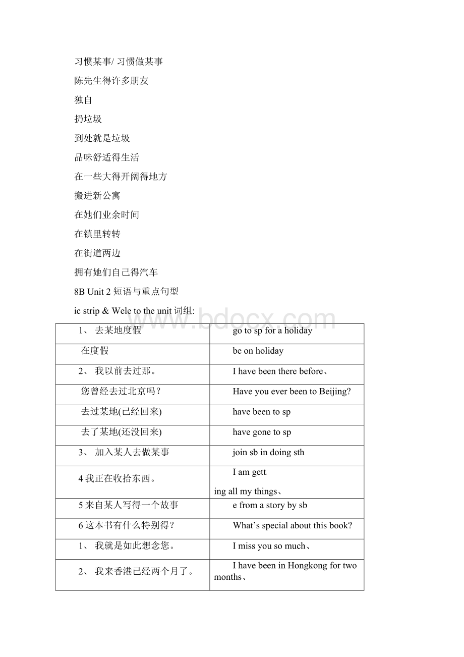 牛津译林版八年级英语下册各单元知识点归纳Units 18.docx_第3页