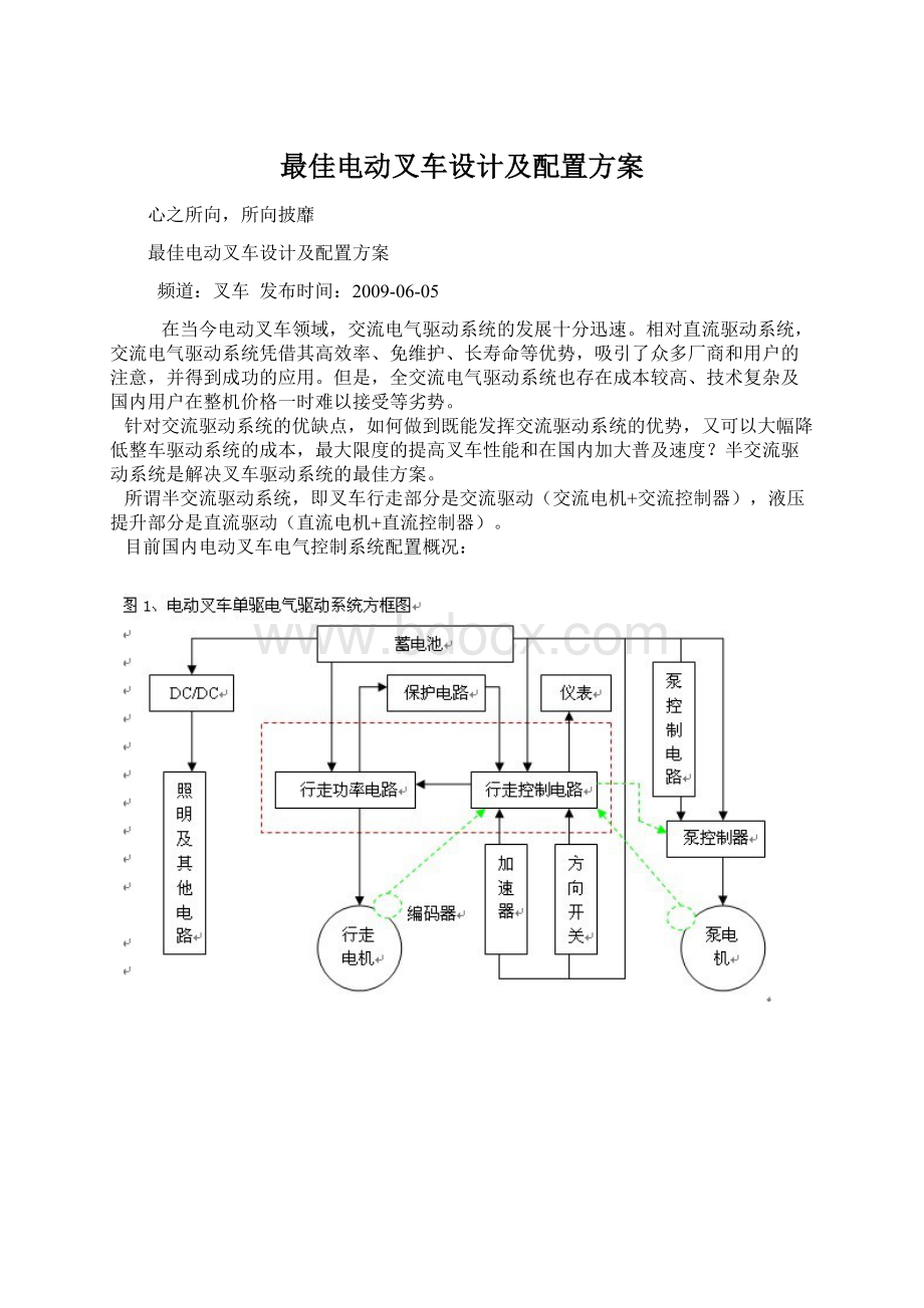 最佳电动叉车设计及配置方案.docx_第1页