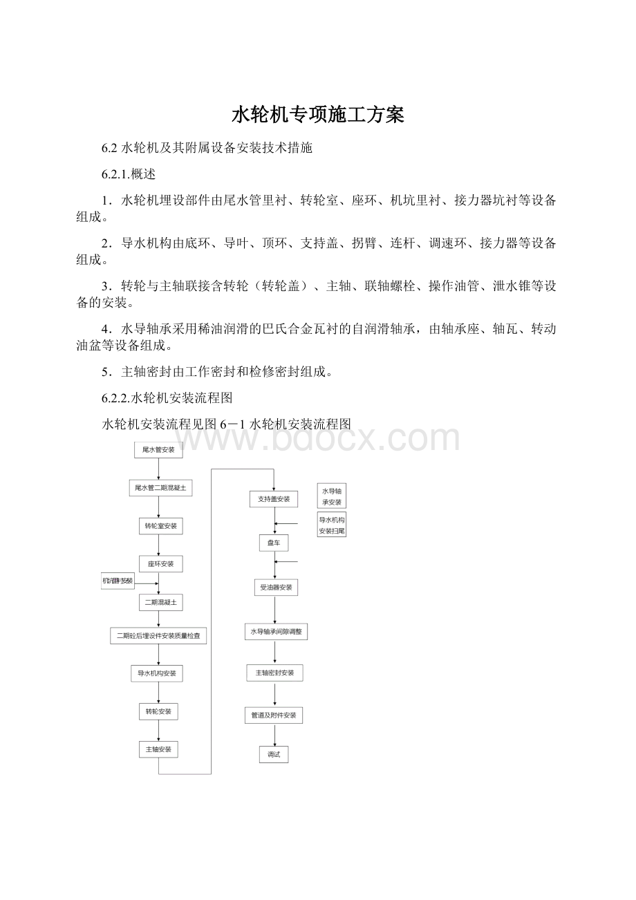 水轮机专项施工方案.docx