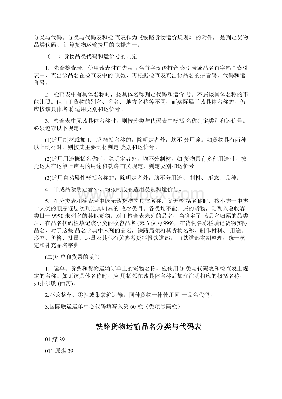 铁路货物运输品名分类与代码表.docx_第3页