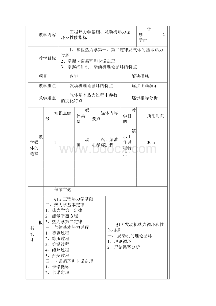 汽车发动机构造及检修教案第一单元发动机工作原理.docx_第3页