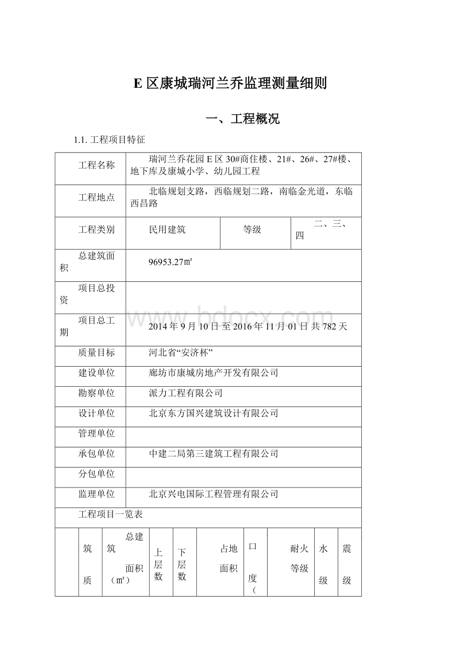 E区康城瑞河兰乔监理测量细则.docx