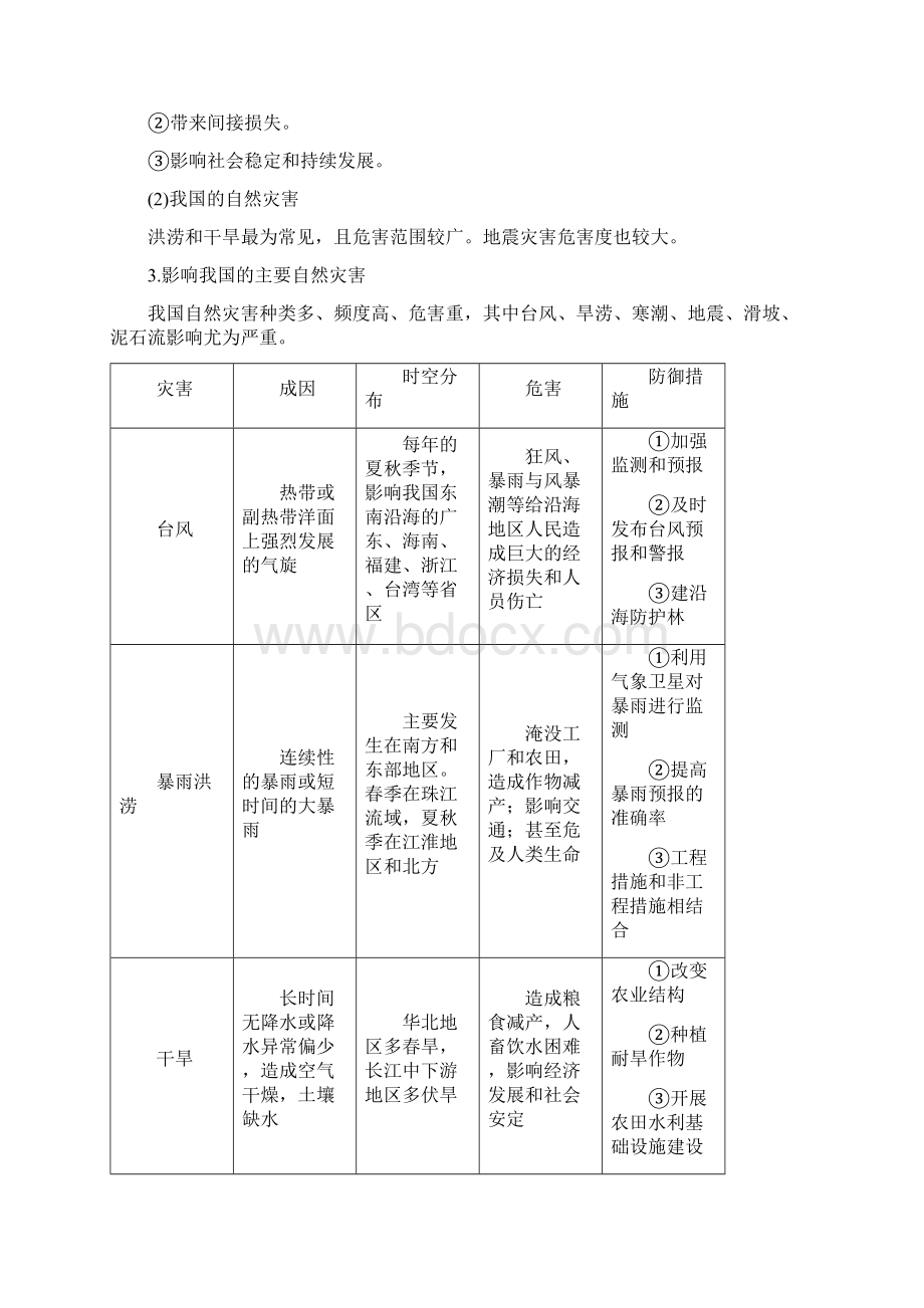 高考地理总复习自然环境对人类活动的影响 第讲 自然灾害对人类的危害必修.docx_第2页