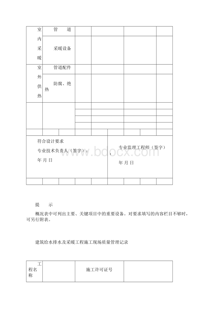 建筑给排水工程常用表格.docx_第2页