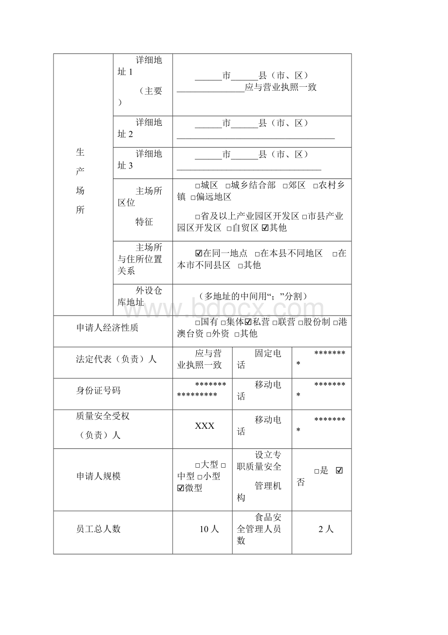 辽宁省食品生产许可申请书模板.docx_第3页