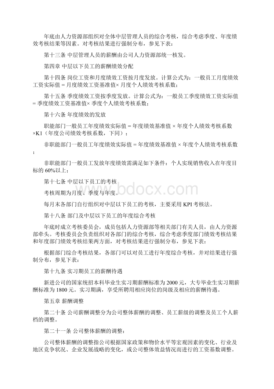 学而思薪酬绩效管理规定与全套工具.docx_第3页