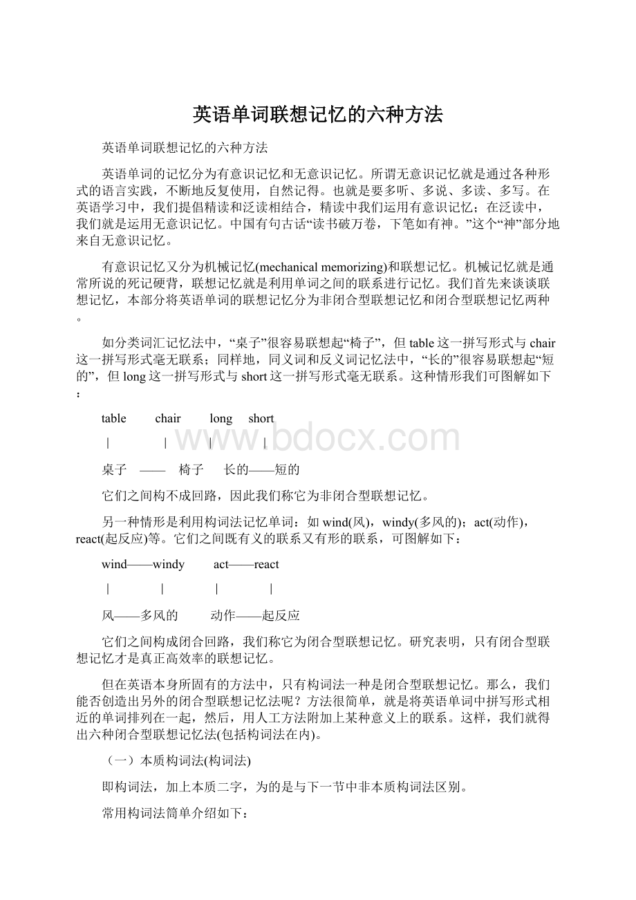 英语单词联想记忆的六种方法.docx_第1页