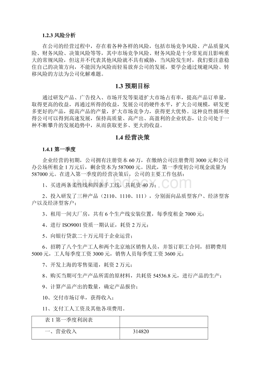 企业模拟经营实践过程与心得docx.docx_第2页