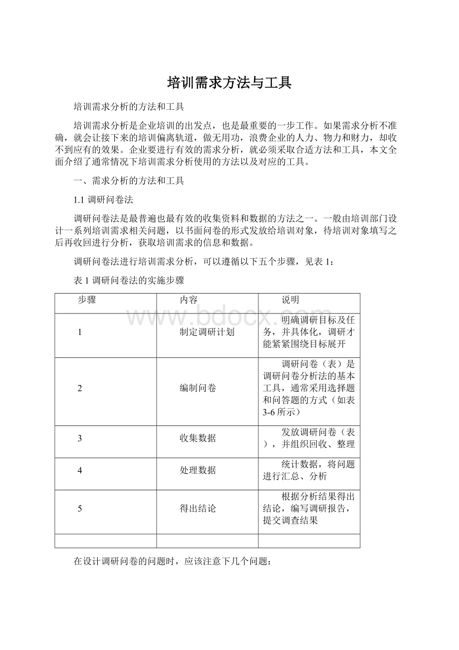 培训需求方法与工具.docx