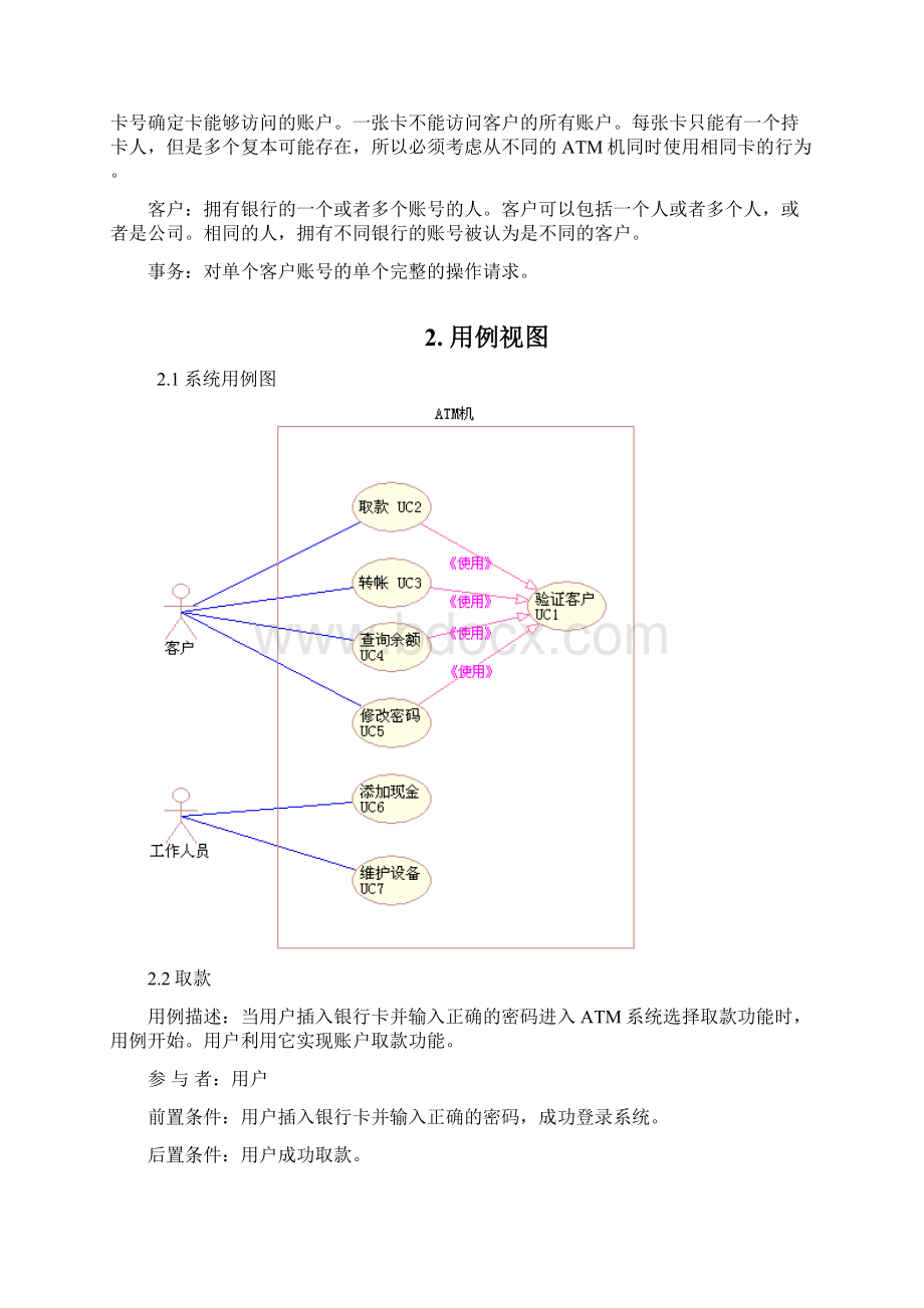 ATM自动取款机设计说明书.docx_第2页