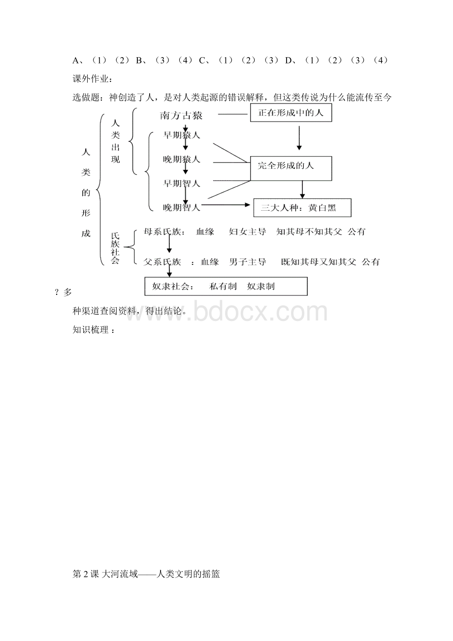 九年级历史上册 第一单元 人类文明的开端导学案 新人教版.docx_第3页