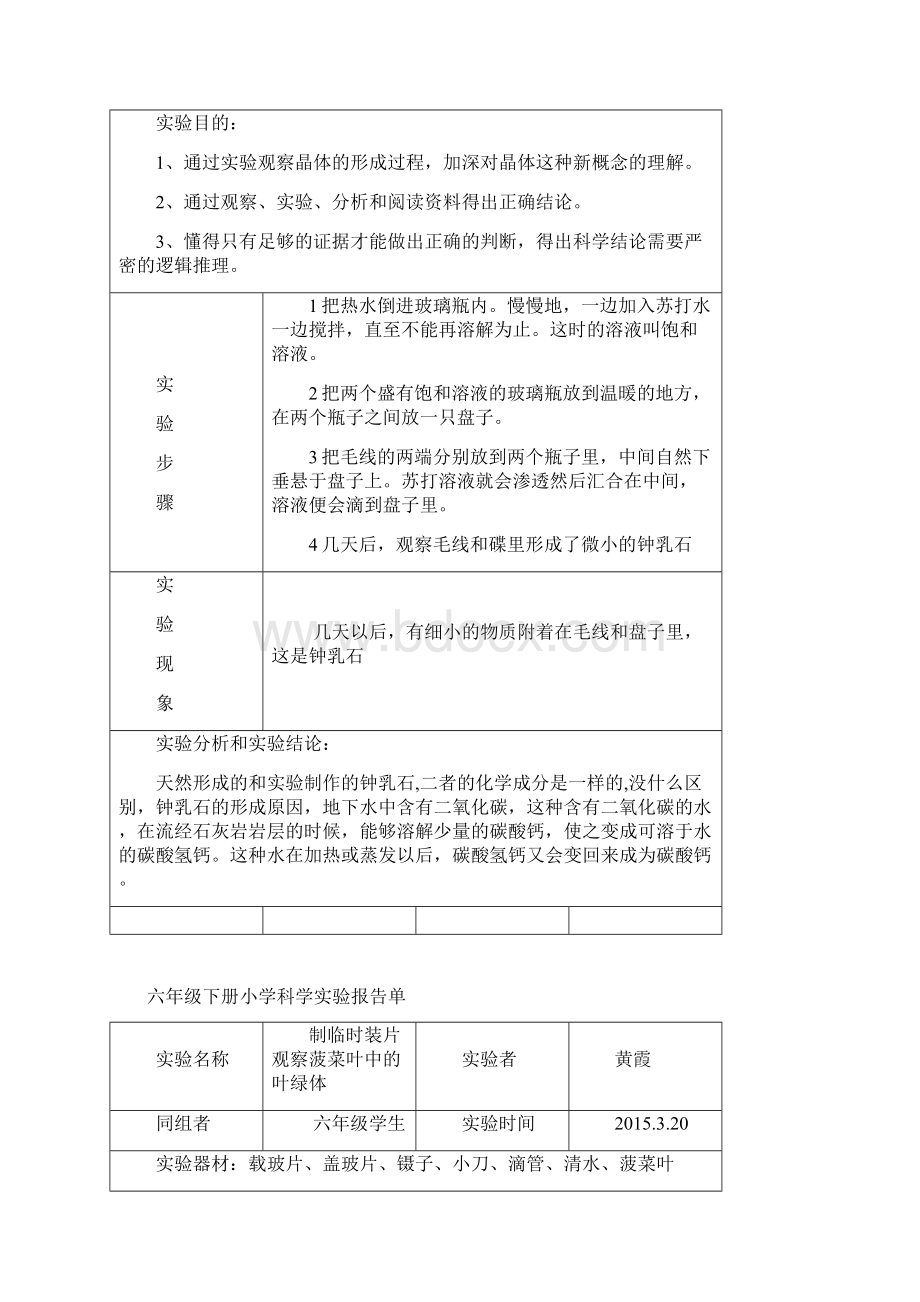 完整版六年级下册小学科学实验报告单.docx_第2页