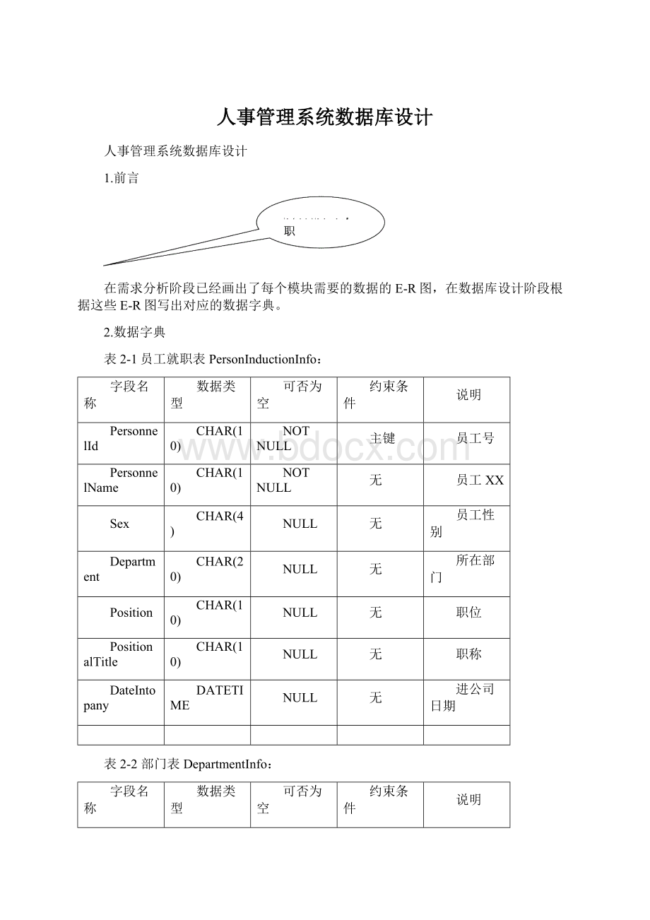 人事管理系统数据库设计.docx