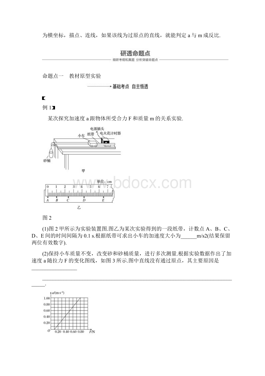 《步步高》高考物理一轮复习讲义第三章+牛顿运动定律+实验四+Word版含答案.docx_第3页