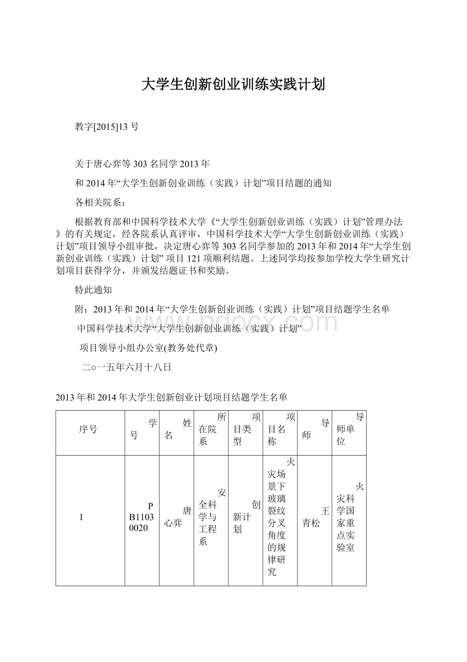 大学生创新创业训练实践计划.docx_第1页