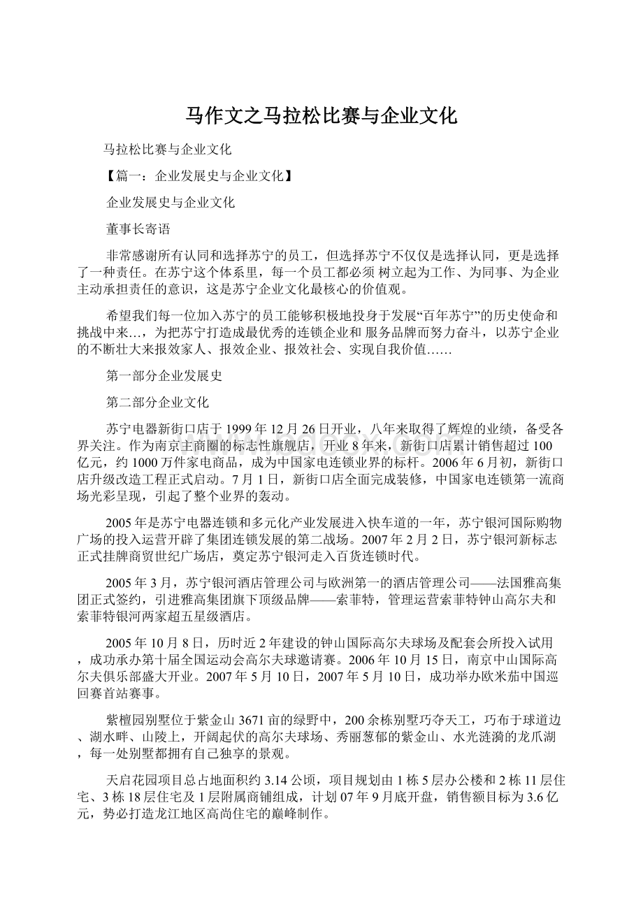 马作文之马拉松比赛与企业文化.docx