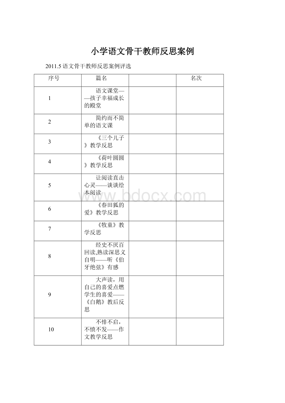 小学语文骨干教师反思案例.docx