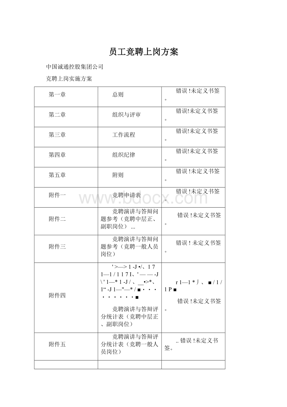 员工竞聘上岗方案.docx_第1页