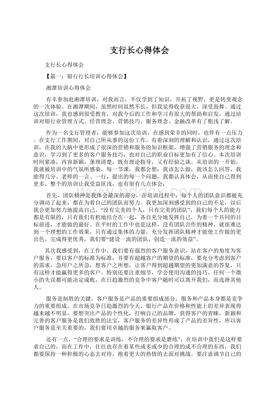 支行长心得体会.docx_第1页