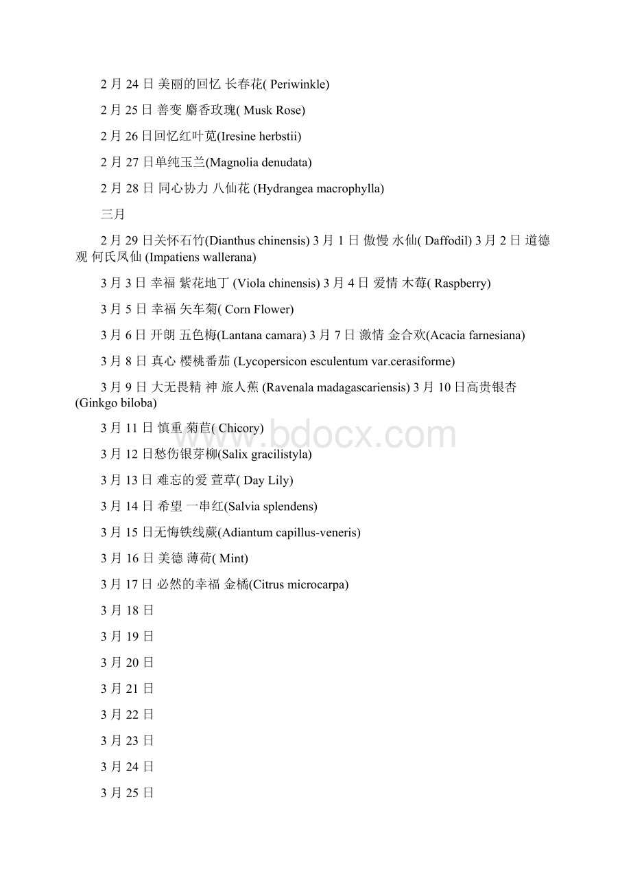 各种花的花语及中英文对照.docx_第3页