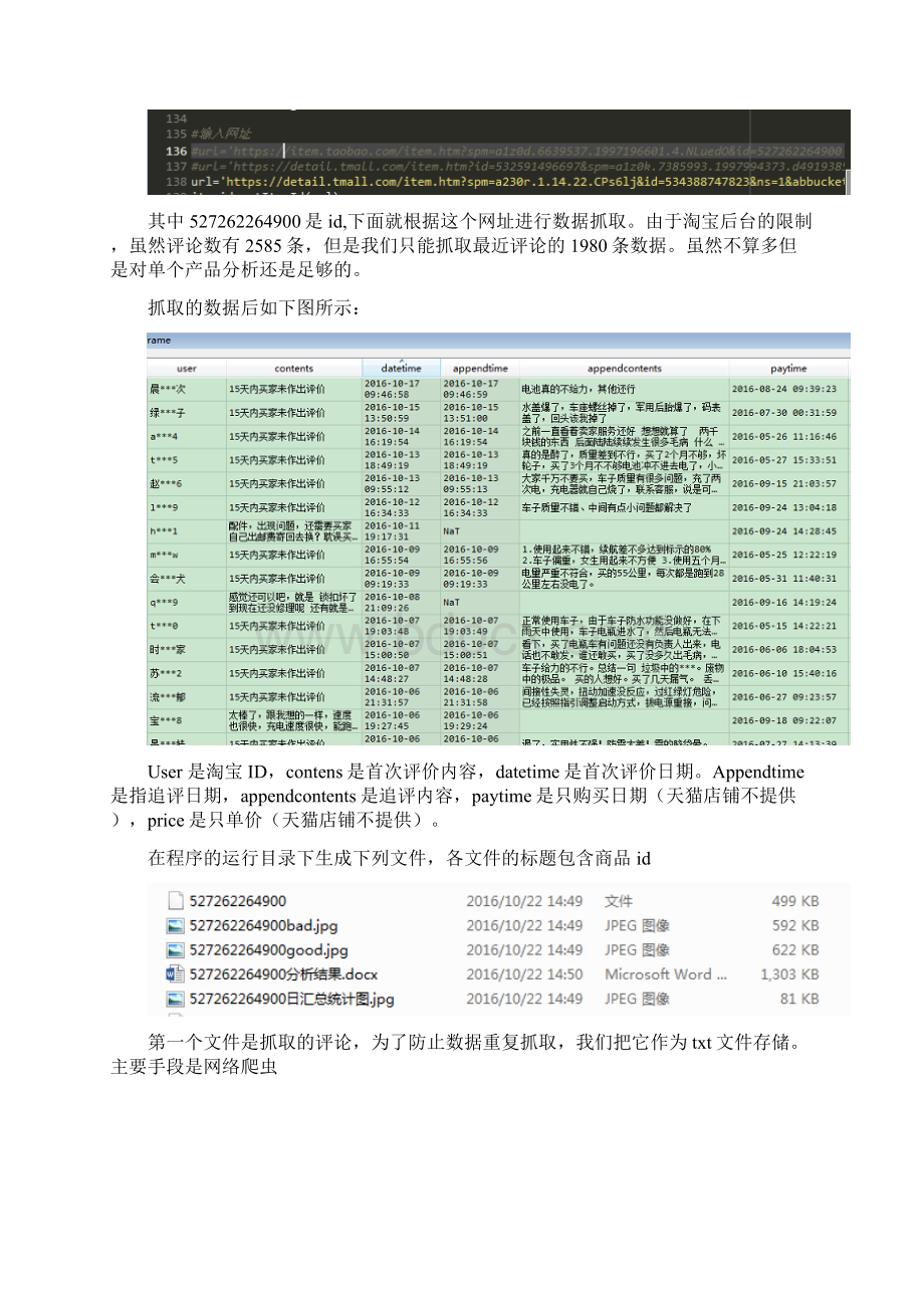 python抓取淘宝商品评论并分词分析.docx_第3页