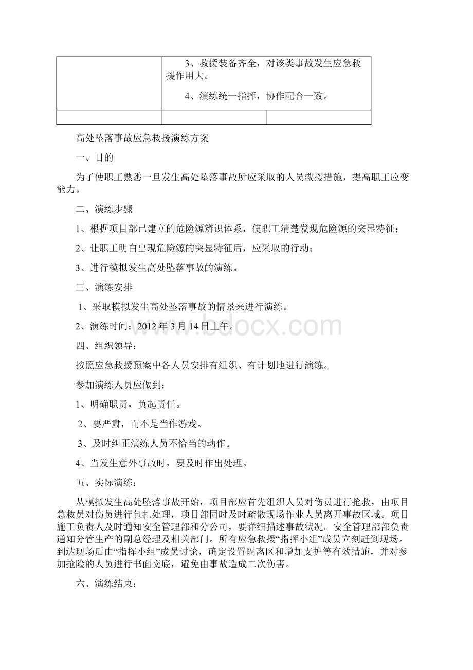 应急救援演练方案及记录.docx_第3页