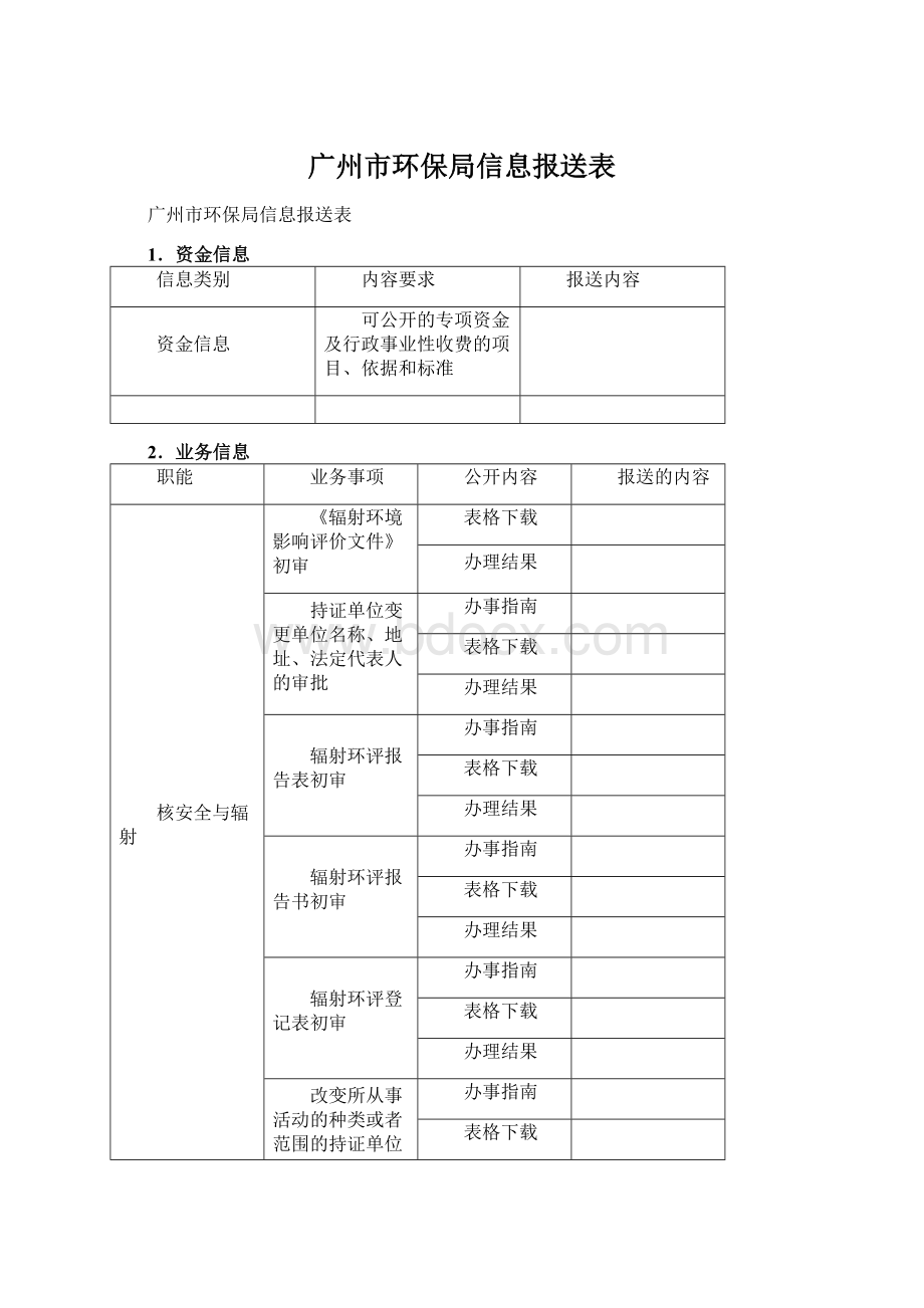 广州市环保局信息报送表.docx_第1页