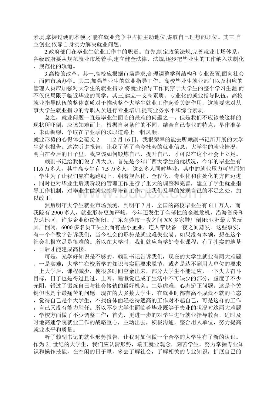 就业形势的心得体会3篇.docx_第2页