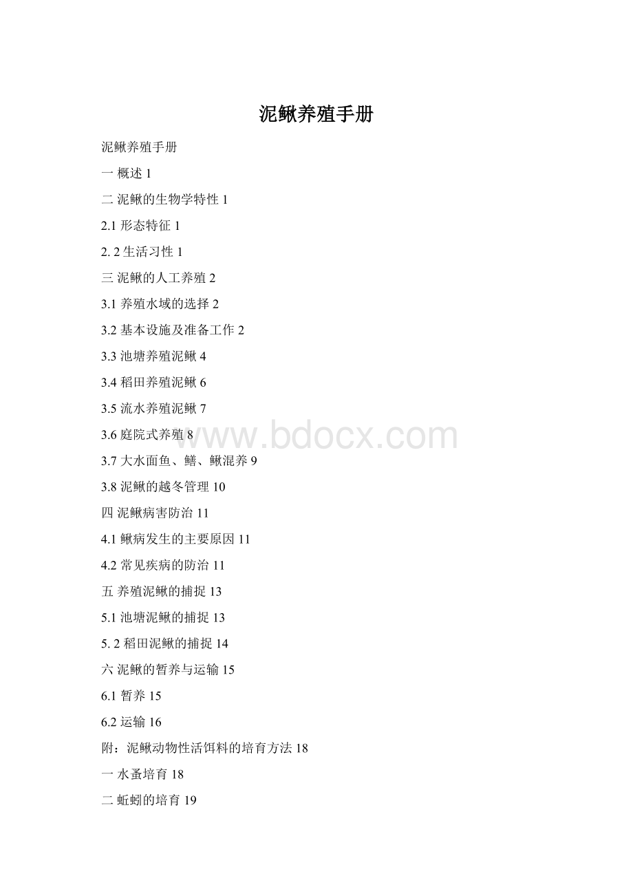 泥鳅养殖手册.docx_第1页