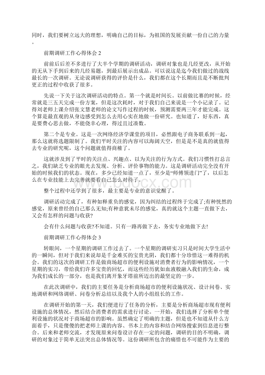 前期调研工作心得体会5篇.docx_第3页