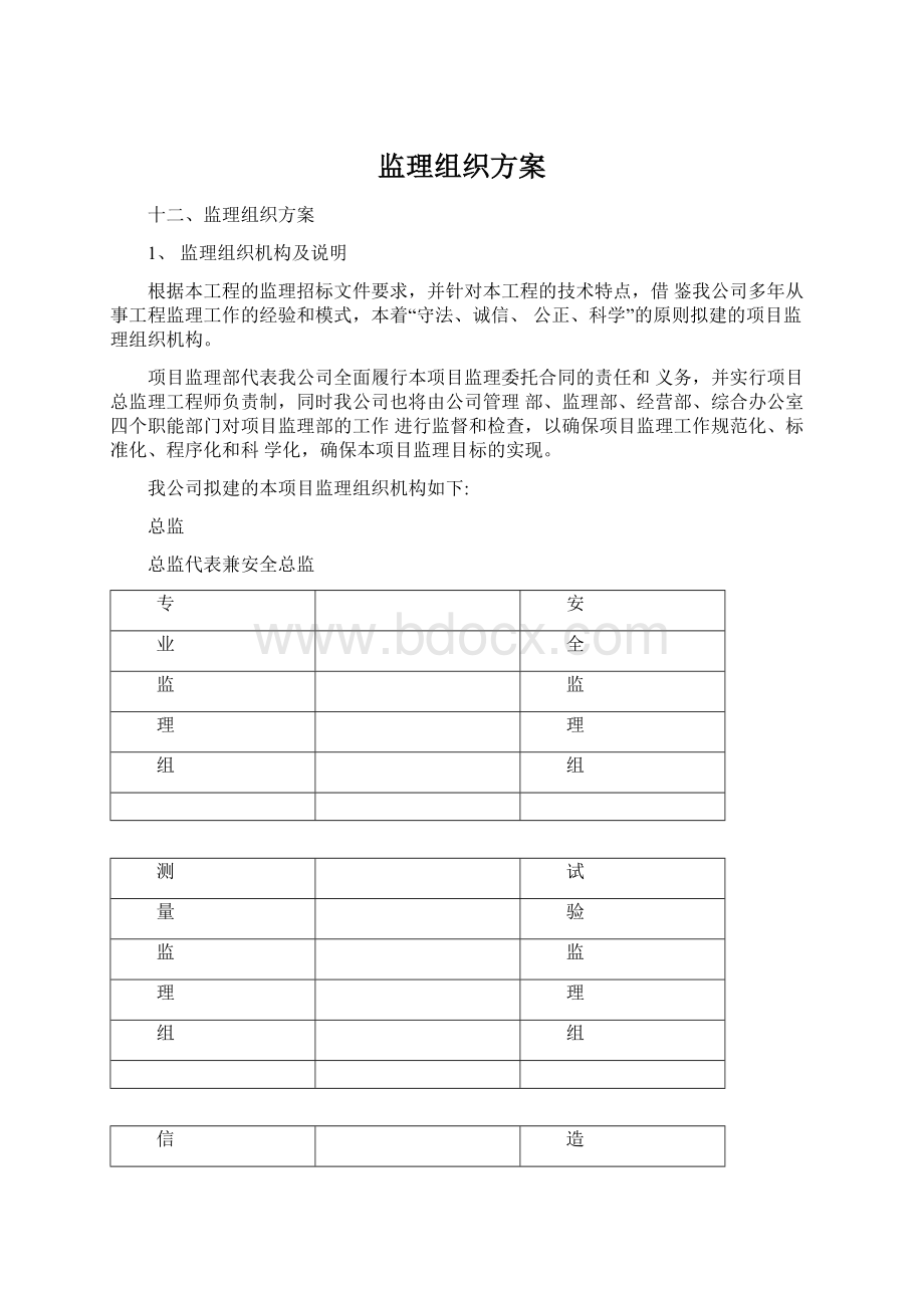 监理组织方案.docx